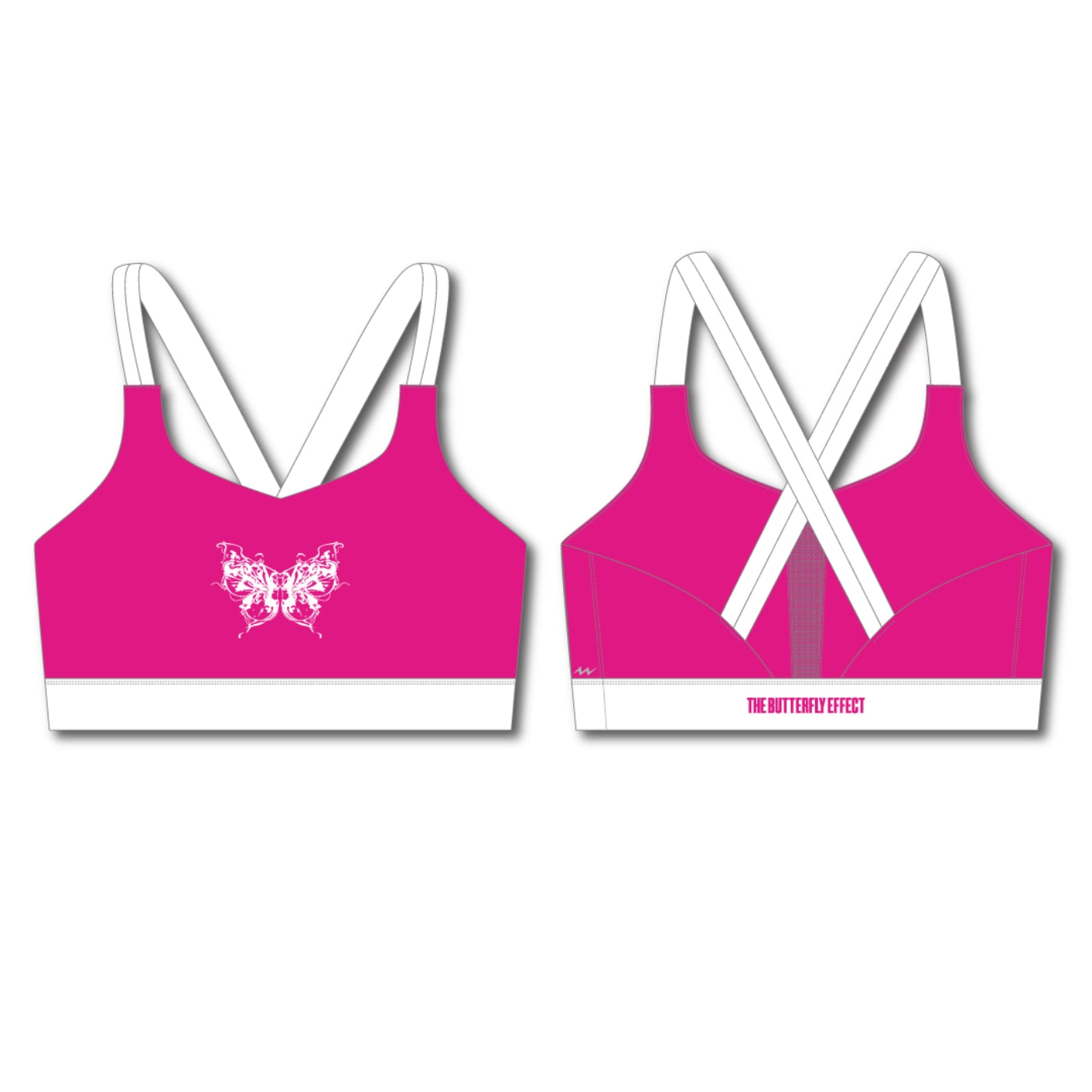 Embrace Sports Bra – Pink & White