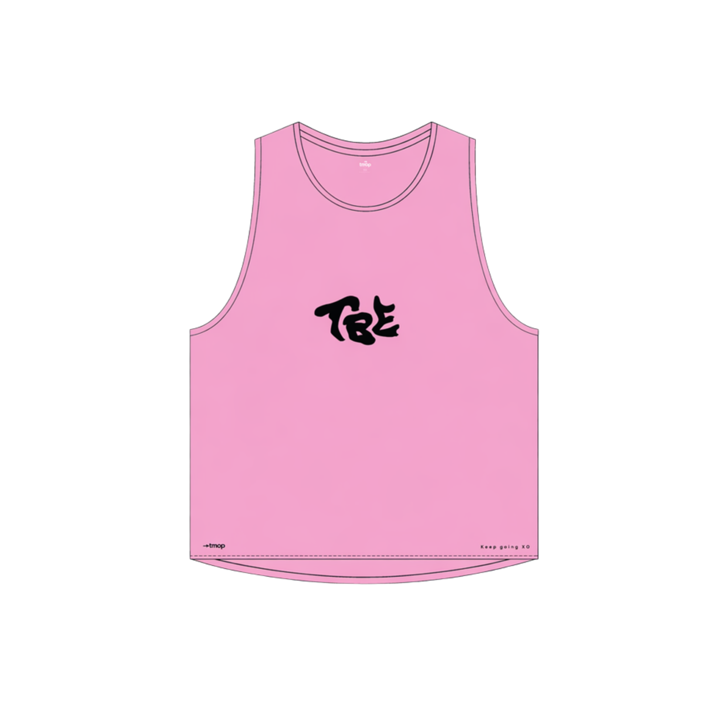 🦋 TBE 26 Cropped Training Singlet – Baby Pink
