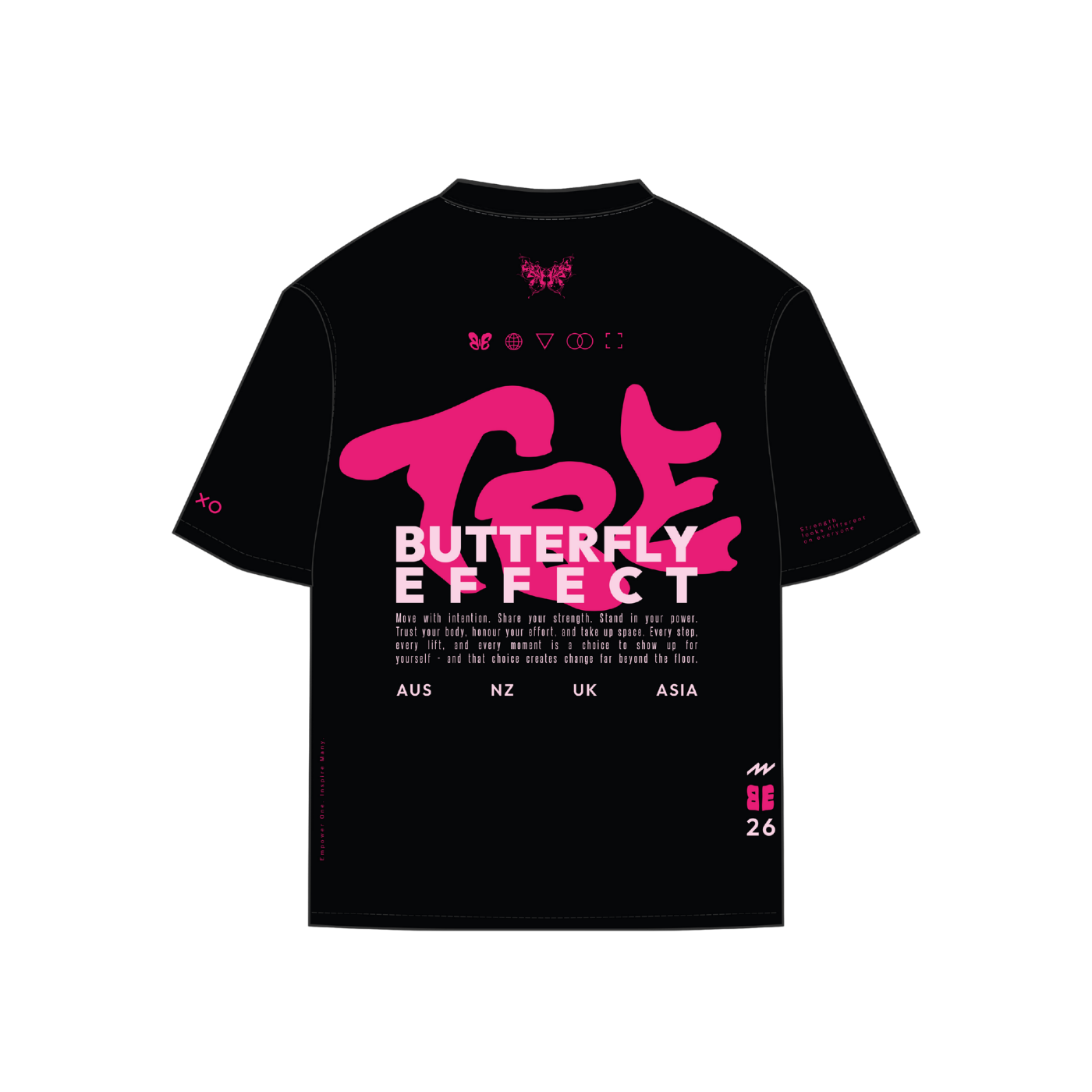 TBE 26 “Global Movement” Oversized Tee – Black Pink Edition