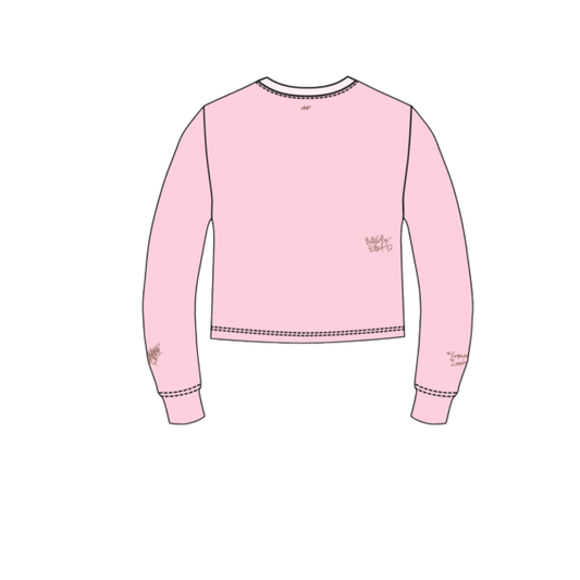 “Global Movement” Crop Long Sleeve Baby Pink