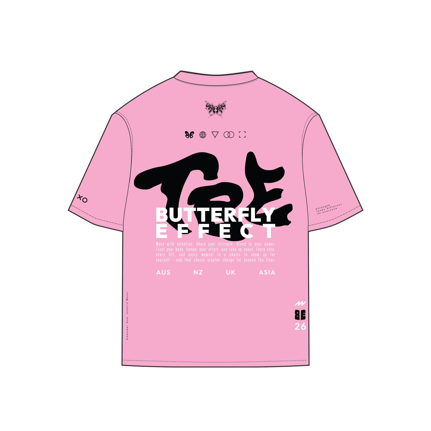 TBE 26 “Global Movement” Oversized Tee – Baby Pink Edition