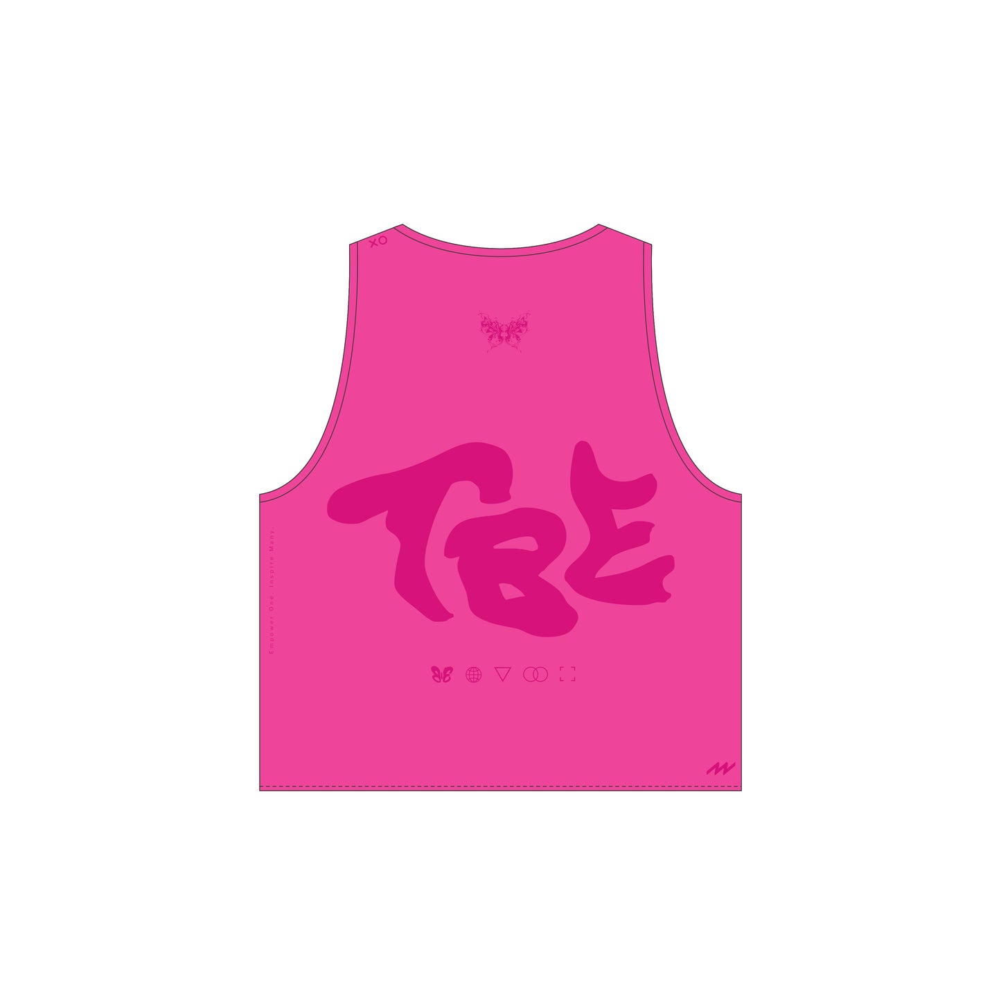 🦋 TBE 26 Cropped Training Singlet – Electric Pink