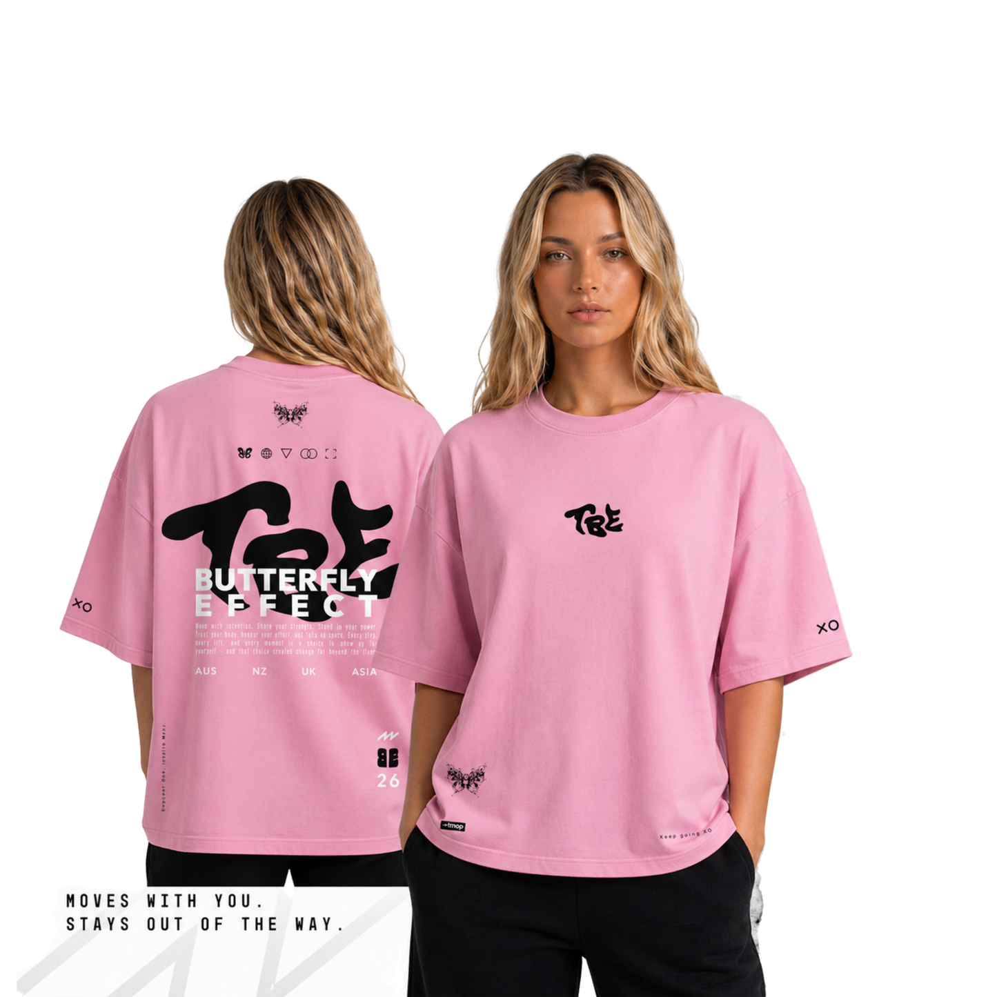 TBE 26 “Global Movement” Oversized Tee – Baby Pink Edition